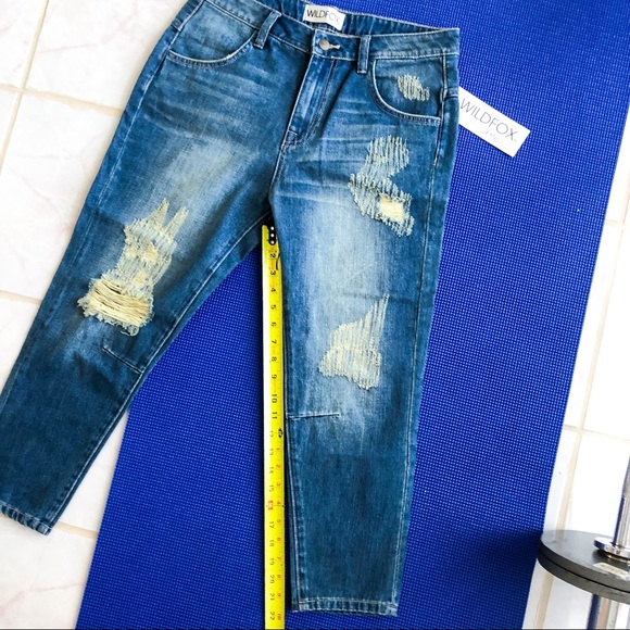 WILDFOX Distressed Cropped Denim - Picture 6 of 8